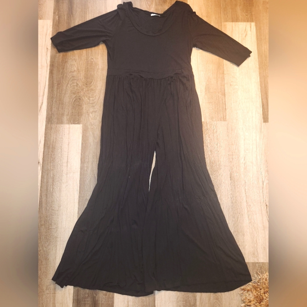 Forever 21 Plus Wide Leg Black Jumpsuit